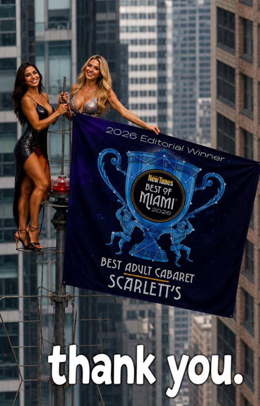 Scarlett's Cabaret Named Best Adult Cabaret in Miami for 2026 by Miami New Times